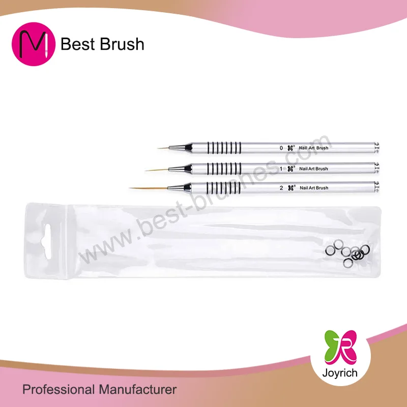 Metal With Rings Nail Art Brush Set